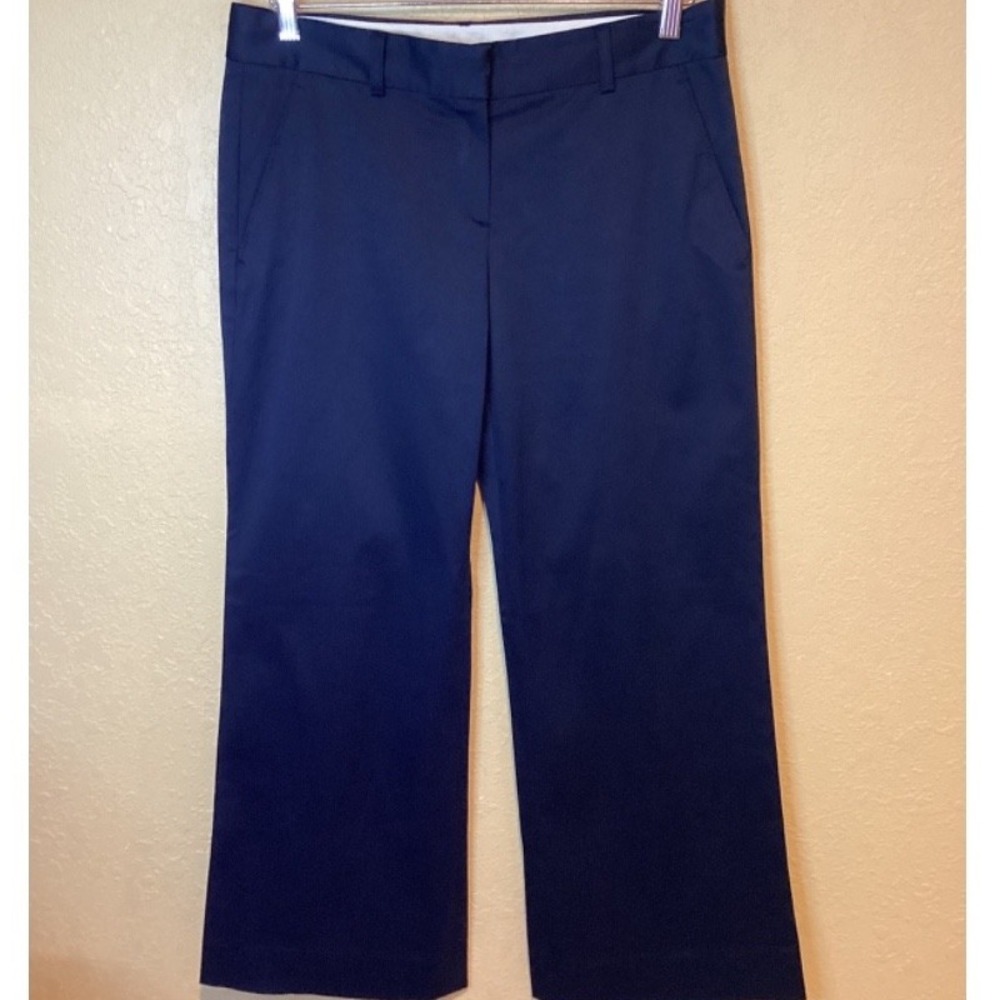Theory Black Wide Leg Chino Pants, Size 8